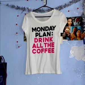 White tshirt with writing